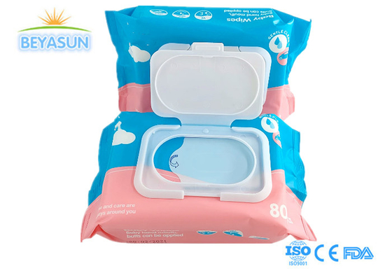 Jednorazowe delikatne Eco Baby Woda mokre ręczniki czyszczące Soft Care 80PCS worki OEM