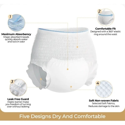 Sprzęt dla dorosłych w kształcie Nappy Super Ultra Absorbent Hypnosis Xxl