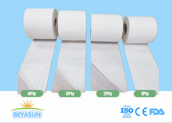 Zastosowalny 2 warstwy / 3 warstwy / 4 warstwy biały mocny i wchłaniany papier toaletowy do łazienki / hotelu / domu